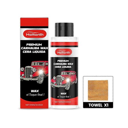 Bilpleiepoleringsvoks - Umiddelbar ripefjerning, glans og beskyttelse, enkel påføring, 130g