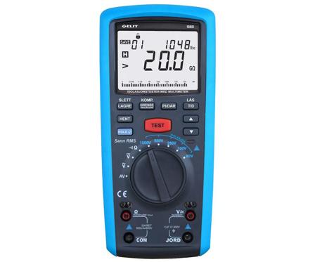 ELIT Isolasjonsmåler 25-1250V 200mA kontinuitet