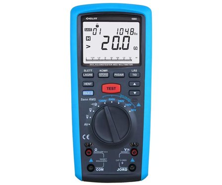 ELIT Isolasjonsmåler 25-1250V 200mA kontinuitet