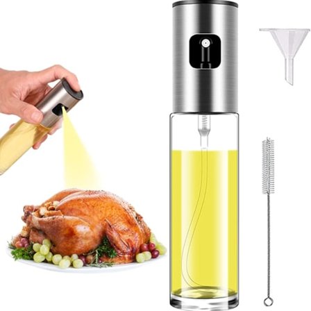 Bærbar Mini Olivenolje Sprayer Mister - Matvaregodkjent Kjøkkenredskap for Airfryer, Matlaging, Salat & Grill