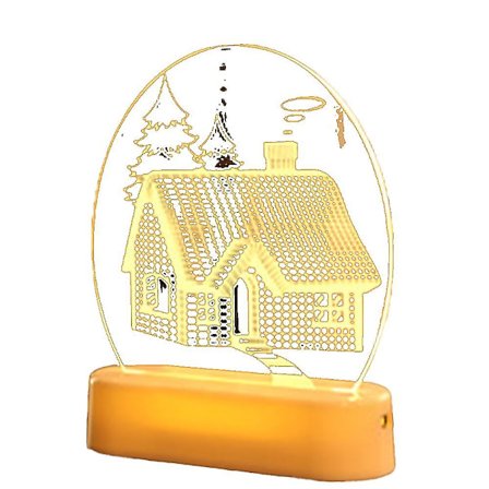 Akryyliset jouluvalot LED, koristeelliset valot, joulukoristeet, sopivat kotijuhlien koristeluun (Talo)