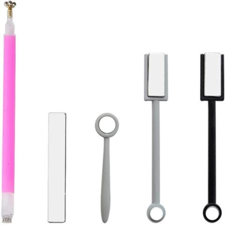 5 kpl kynsimagneettityökalusarja, korkealaatuinen parannettu versio kynsimagneettikynä kaksisuuntainen magneettivahva magneettitikku 