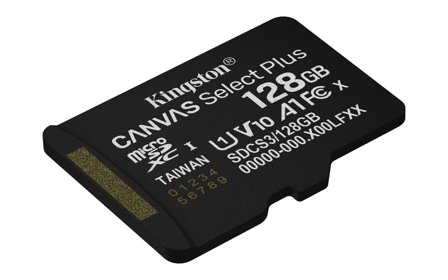Kingston 128GB micSDXC Canvas Select Plus Gen3 150R A1 Single Pack w/o ADP
