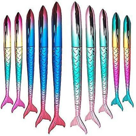 Havfrue Gel Pen Farverige Fiskestjert Stil Børnegave 4stk