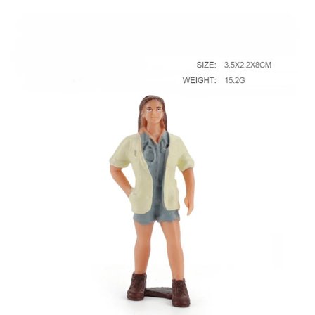 OozDec Partihandel Simulering Solid Statisk Karaktär Scenmodell Kyckling Matning Farm Kvinna Plog Arbetare Farm Ranch Doll