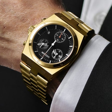 Ceas cronograf Lerrick Ray din oțel inoxidabil pentru bărbați