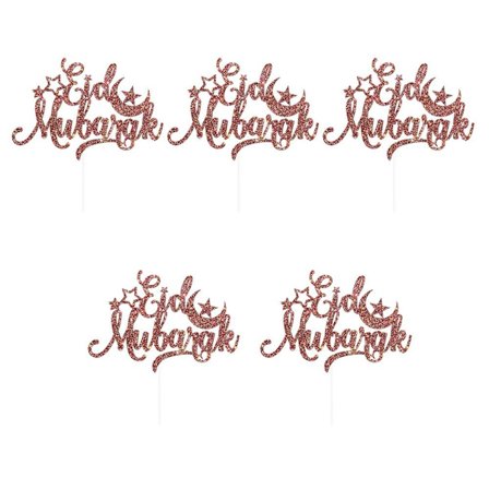 5 st Eid Mubarak Bak-Cupcake Toppers D D