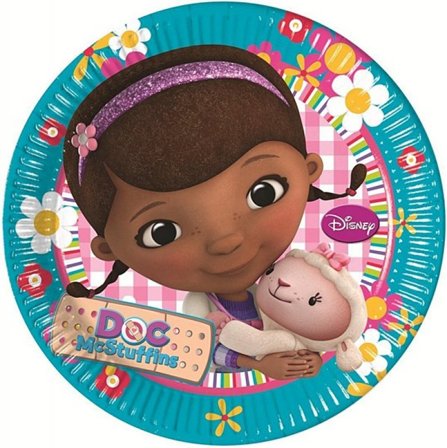 Tallrikar med Doc McStuffinss 8-pack - Doc McStuffins Kalas Dekoration - Kalaslagret.se
