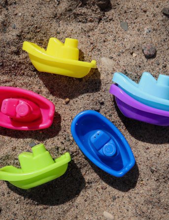 Rätt Start Bathtoys, Boats, 6-Pack - Multi/patterned - ONE SIZE