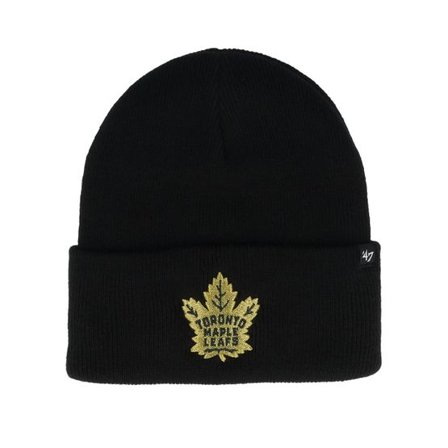 47 Brand - NHL Svart cuff Beanie - Toronto Maple Leafs Haymaker 47 Metallic Black Cuff @ Hatstore