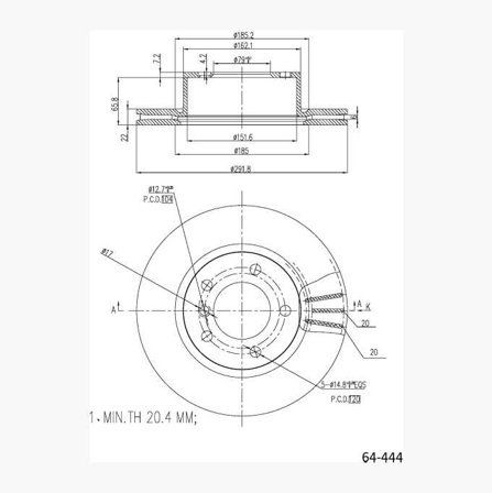 Bromsskiva belagd - Biltema