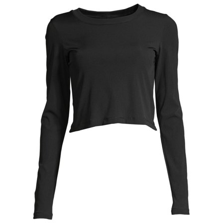 Casall Women's Shiny Rib Long Sleeve Women long-sleeved training tops Black 40