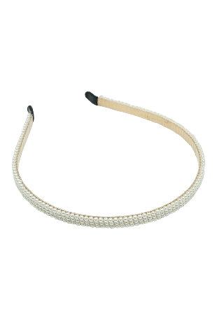 Complement Pärl-diadem Många Små Pärlor Hårband Dam Vit 7-10 liter