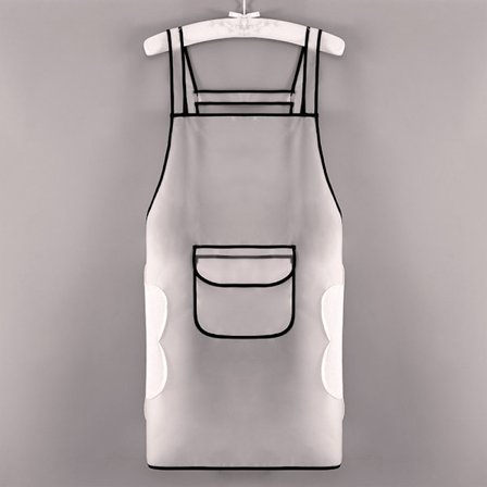 Vanntett forkle 1 stk gjennomsiktig hvit justerbar tynn skulder Ho