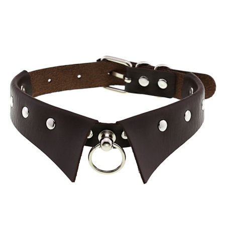 Läder Choker Punk Krage Dam Nitar Dubbade Chocker