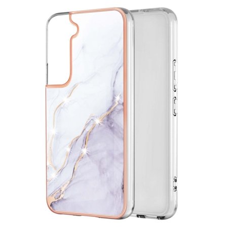 Marble Samsung Galaxy S22 Plus Etui - Hvit Klinkekule Haze