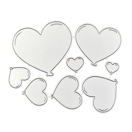 Hiiliteräksinen sarjakuvasydämet leikkaava kohokuviointi stensiili malli Mold itse paperi