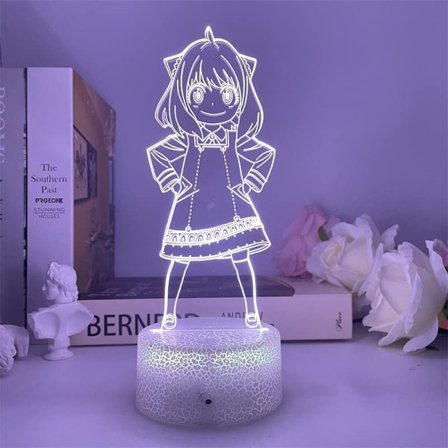 Anime Spy x Family 3D Illusion Lamp Anime Led Natt ANYA 3D