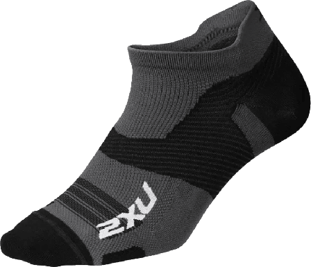 2XU Vectr Ultralight No Show Sock Unisex workout socks Black L