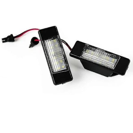 Nummerskyltsbelysning för Nissan Pathfinder, lämplig för Nissan Qashqai Qijun Sunshine March Led Nummerskyltsbelysning Bagagelucka (svart) (1...