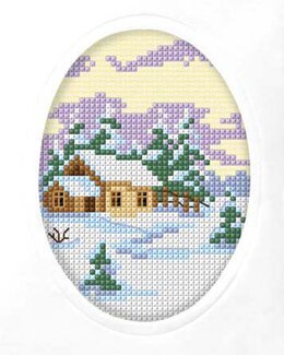 Broderikit Kort Hytte - Orchidea