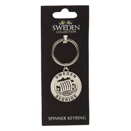 Sverige Suvenir Spinner Nøkkelring, Vikingskip