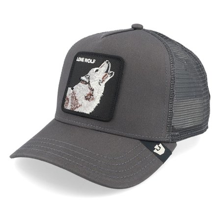 Goorin - Grå trucker Caps - Lone Wolf A-frame Grey Trucker @ Hatstore