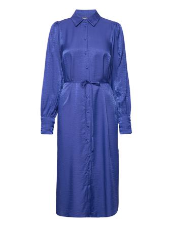 Yassura Ls Midi Shirt Dress Dresses Shirt Dresses Blå YAS
