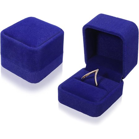 2 stk. smykkeskrin i fløjl, ringæske, øreringsæske, vedhængssmykke