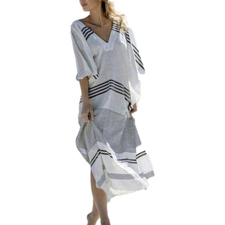 Badedragt til kvinder, bluse, etnisk tryk, lang nederdel