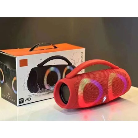 Kraftfull Bluetooth-högtalare portabel RGB färgglatt ljus vattentät trådlös subwoofer 360 stereo surround TWS FM boombox