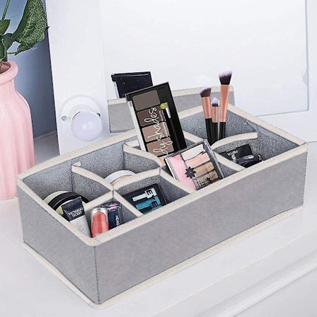 P 4-pack Vikbara Lådorganisatorer i Olika Storlekar, Organisatör för Strumpor och Underkläder, Tygorganisator för Skrivbord, Garderob och Förvaring