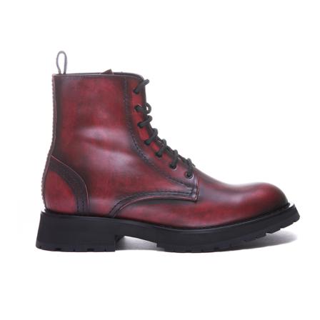 Alexander McQueen, Ankle Boots Rood, Heren, Maat:45 EU