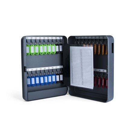 PAVO Nyckelskåp 36 nycklar grå - Lyreco - Kontorsmöbler och inredning - Skåp och hyllor - Nyckelskåp och tillbehör