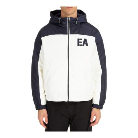 Emporio Armani men's outerwear down jacket blouson hood , Wit , Heren , Maat: L