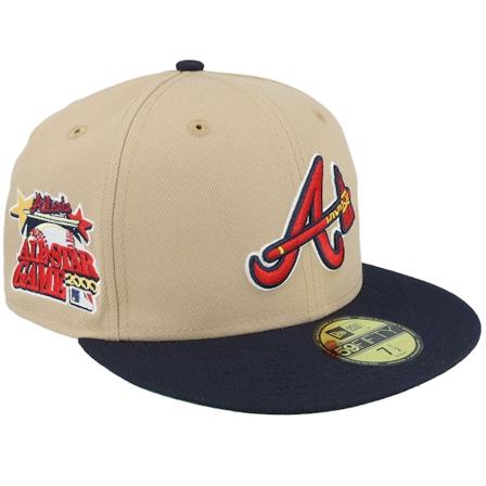 New Era - MLB Beige fitted Caps - Atlanta Braves Desert Breeze 59FIFTY 00 All Star Game Camel/Navy Fitted @ Hatstore
