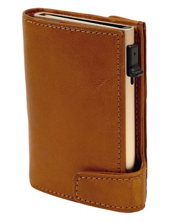 Tony Perotti Furbo Cardholder W/ Banknote And Coin Pocket - Brown - ONE SIZE