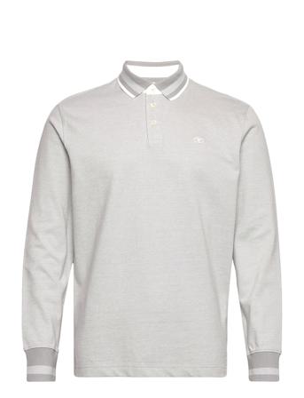 Basic Longsl Polos Long-sleeved Grå Tom Tailor