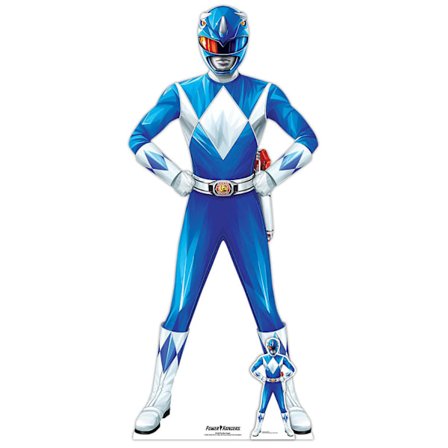 Power Ranger Blå Livsstørrelse Papfigur / Standup / Standee