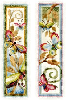 Stickpackung Lesezeichen Schmetterlinge 2-er Pack