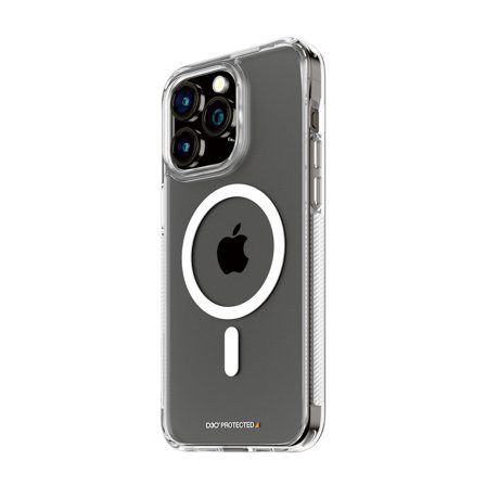 PanzerGlass HardCase Transparent w. White MagSafe & D3O iPhone 15 Pro Max
