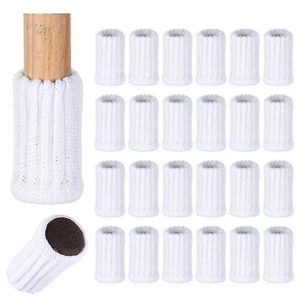 16 kappaleen tuolinjalansuojat neulotut huonekalusukat valkoiset