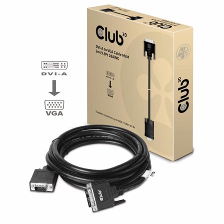 Club 3D videoadapterkabel - DVI-A til HD-15 (VGA) - 3 m