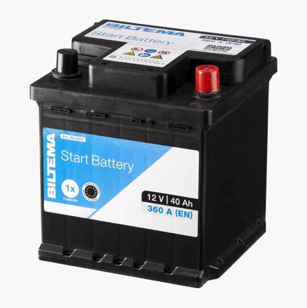 Biltema - Startbatteri 12 V 40 Ah