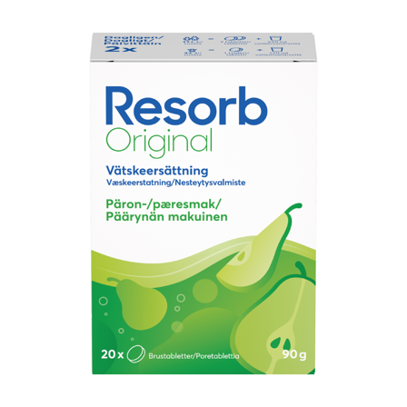 Resorb Original Brusetabletter, Pæresmak, 2 x 10 stk.