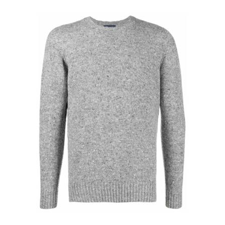Drumohr, Round-neck Knitwear Grijs, Heren, Maat:L