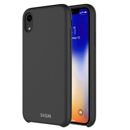 SiGN iPhone X/XS Skal Liquid Silicone - Svart