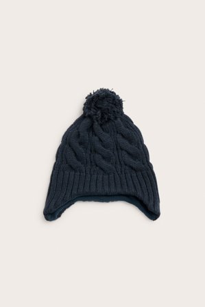 Kappahl | Kabelstrikket lue | Mørkeblå