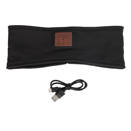 Andningsbart Sömn-Hörlurar Trådlöst Sport Musik Huvudband Hörlurar Med Bluetooth 5.2 Svart