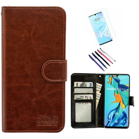 Skydda din Huawei P30 Pro med Läder! Brun